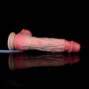 10.12in Couple Sex Game Toy Dual Density Silicone Ejaculating Dildo