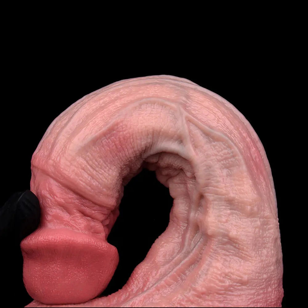 10.12in Couple Sex Game Toy Dual Density Silicone Ejaculating Dildo