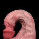 10.12in Couple Sex Game Toy Dual Density Silicone Ejaculating Dildo