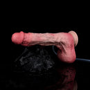 10.12in Couple Sex Game Toy Dual Density Silicone Ejaculating Dildo