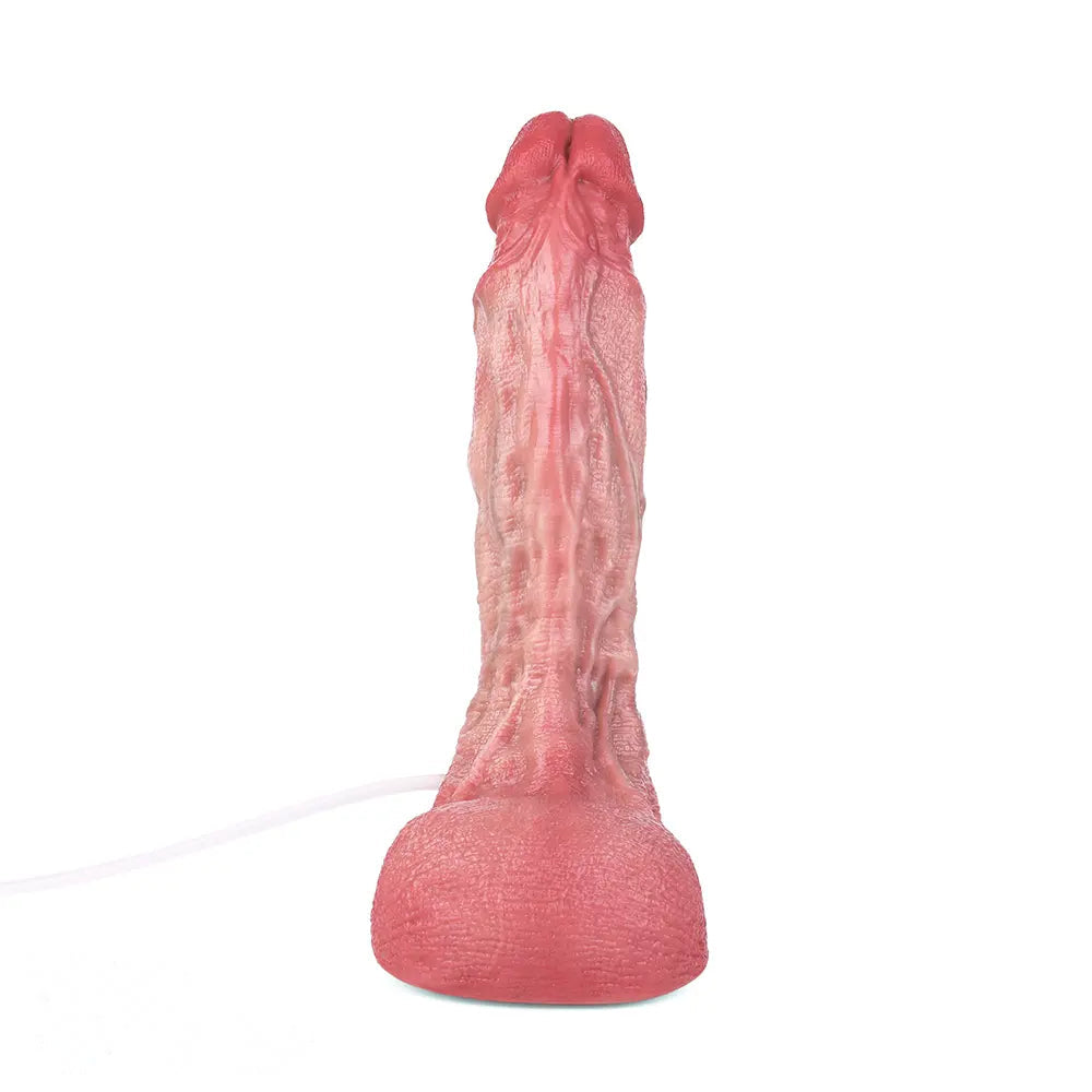 10.12in Couple Sex Game Toy Dual Density Silicone Ejaculating Dildo