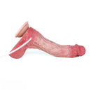 10.12in Couple Sex Game Toy Dual Density Silicone Ejaculating Dildo