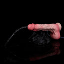 10.12in Couple Sex Game Toy Dual Density Silicone Ejaculating Dildo