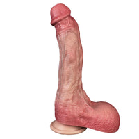 10.12in Double-layer Liquid Silicone Skin-like Soft Big Lifelike Male Dildo