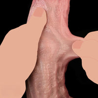10.12in Double-layer Liquid Silicone Skin-like Soft Big Lifelike Male Dildo