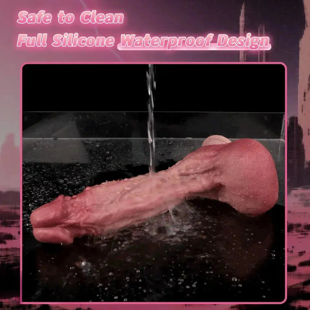 10.12in Double-layer Liquid Silicone Skin-like Soft Big Lifelike Male Dildo