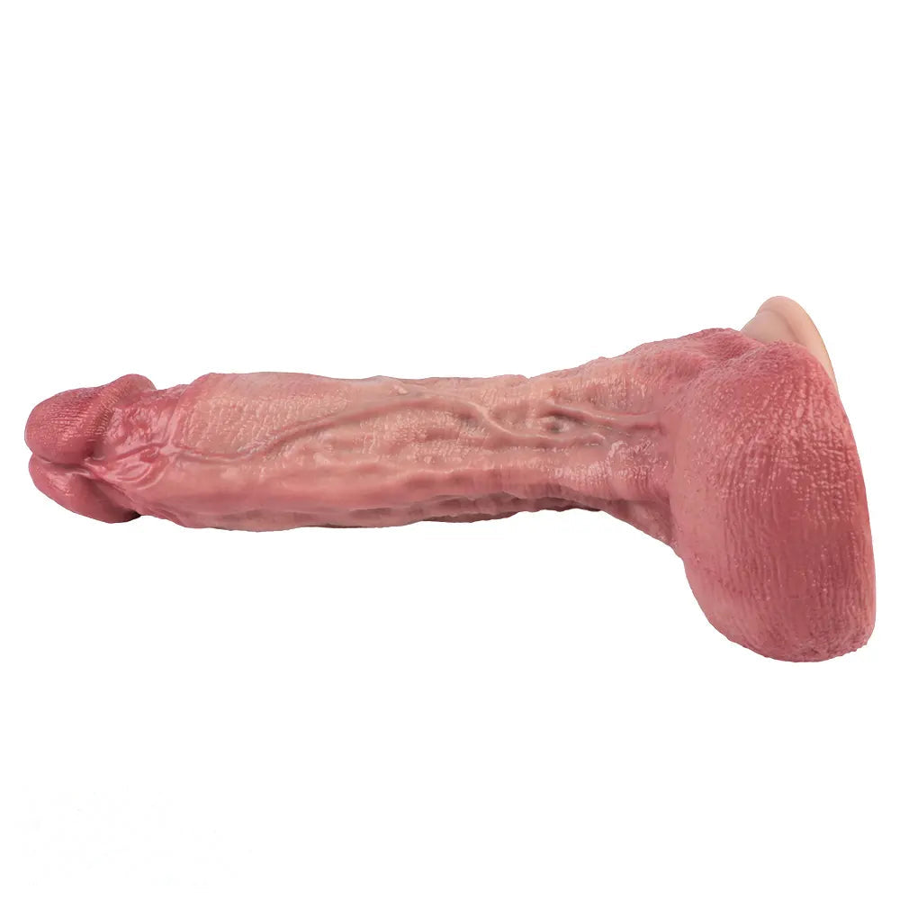 10.12in Double-layer Liquid Silicone Skin-like Soft Big Lifelike Male Dildo