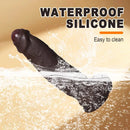 10.13in Uncut Realistic Skin Double Density Silicone Big Dildo Hands-Free Use