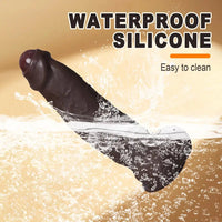 10.13in Uncut Realistic Skin Double Density Silicone Big Dildo Hands-Free Use