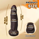 10.13in Uncut Realistic Skin Double Density Silicone Big Dildo Hands-Free Use