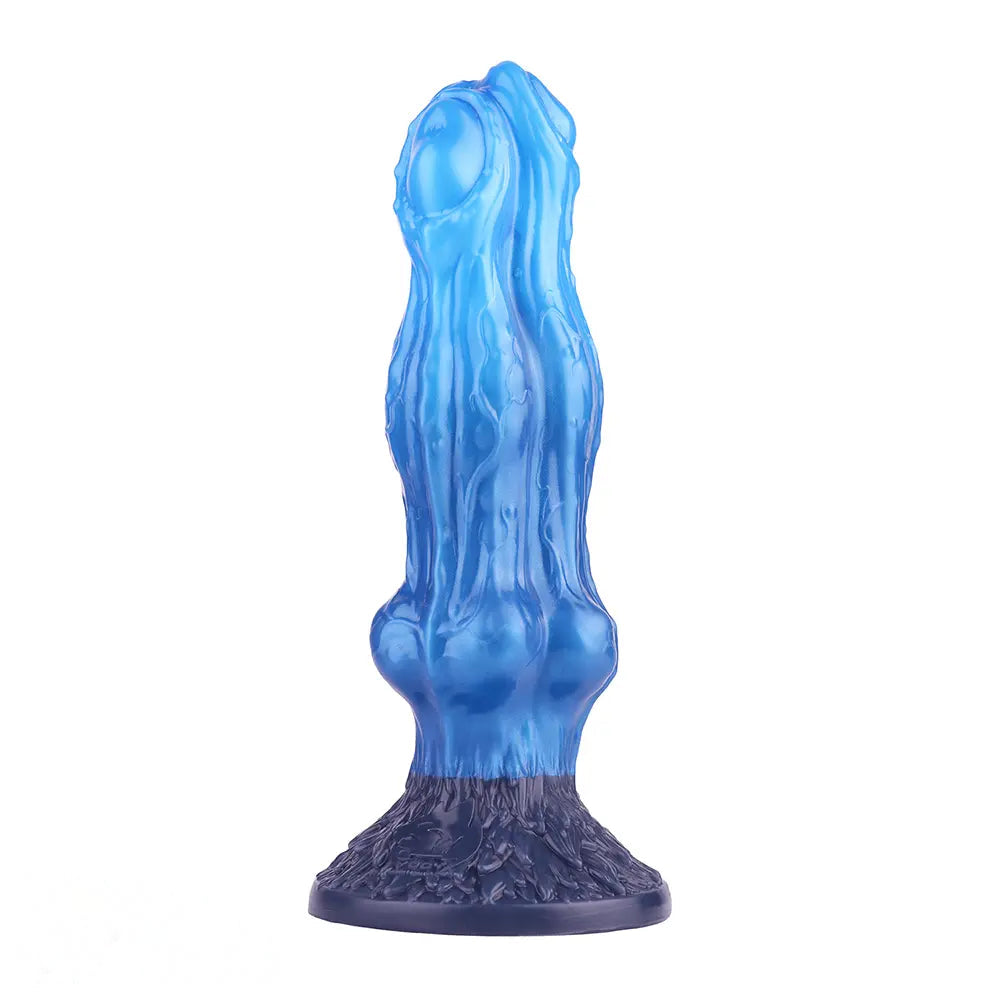 10.15in Double Layer Three Heads Silicone Knot Dildo For Women Men