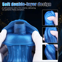 10.15in Double Layer Three Heads Silicone Knot Dildo For Women Men