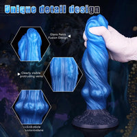 10.15in Double Layer Three Heads Silicone Knot Dildo For Women Men