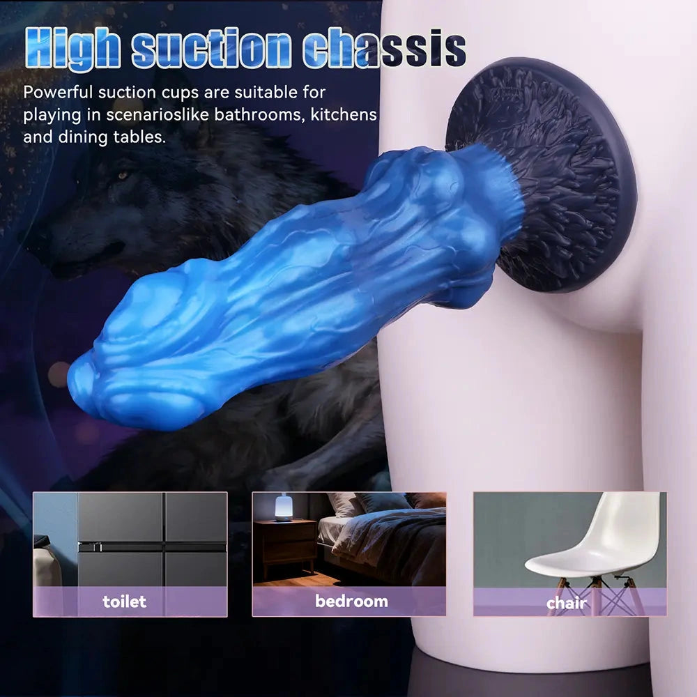 10.15in Double Layer Three Heads Silicone Knot Dildo For Women Men