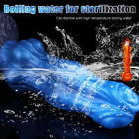 10.15in Double Layer Three Heads Silicone Knot Dildo For Women Men