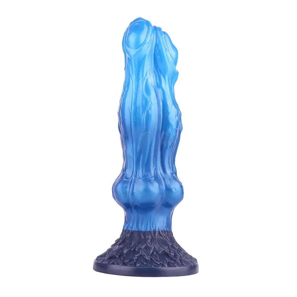 10.15in Double Layer Three Heads Silicone Knot Dildo For Women Men