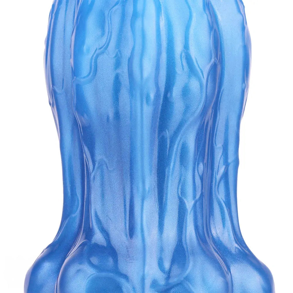 10.15in Double Layer Three Heads Silicone Knot Dildo For Women Men