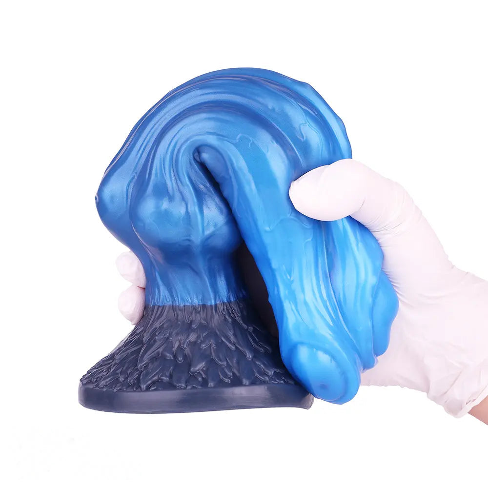 10.15in Double Layer Three Heads Silicone Knot Dildo For Women Men