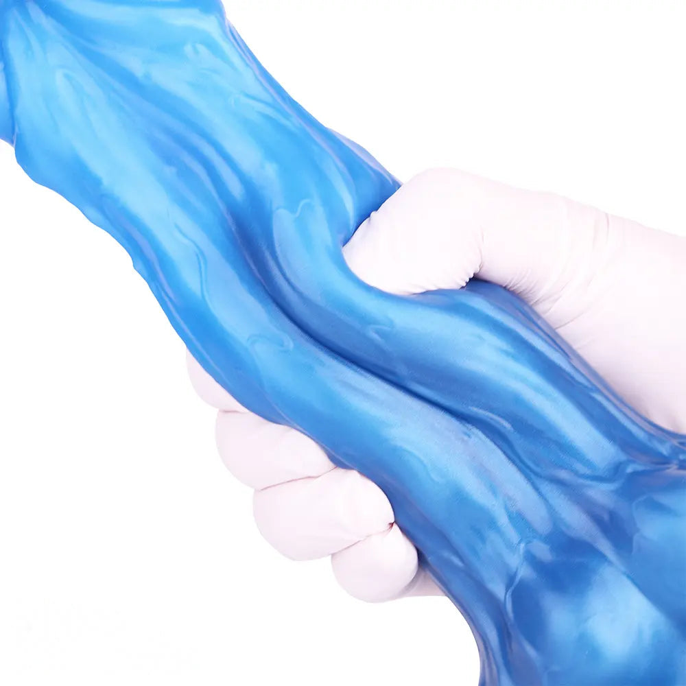 10.15in Double Layer Three Heads Silicone Knot Dildo For Women Men