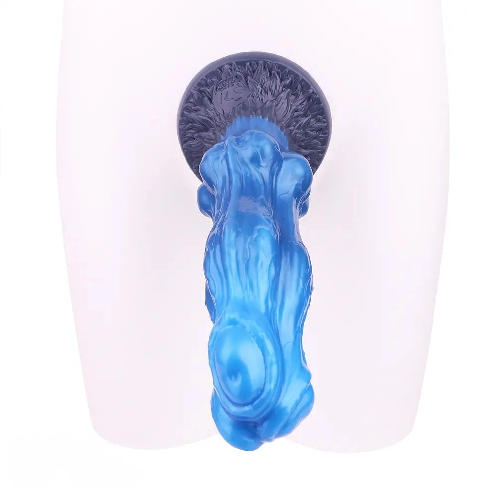 10.15in Double Layer Three Heads Silicone Knot Dildo For Women Men