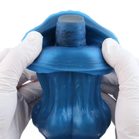 10.15in Double Layer Three Heads Silicone Knot Dildo For Women Men
