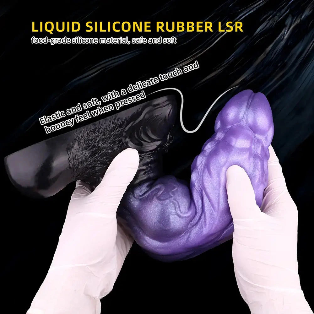 10.15in Dual Density Silicone Knot Monster Dildo G-Spot Anal Love Gift