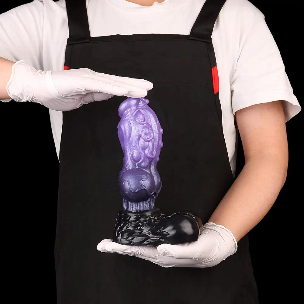 10.15in Dual Density Silicone Knot Monster Dildo G-Spot Anal Love Gift