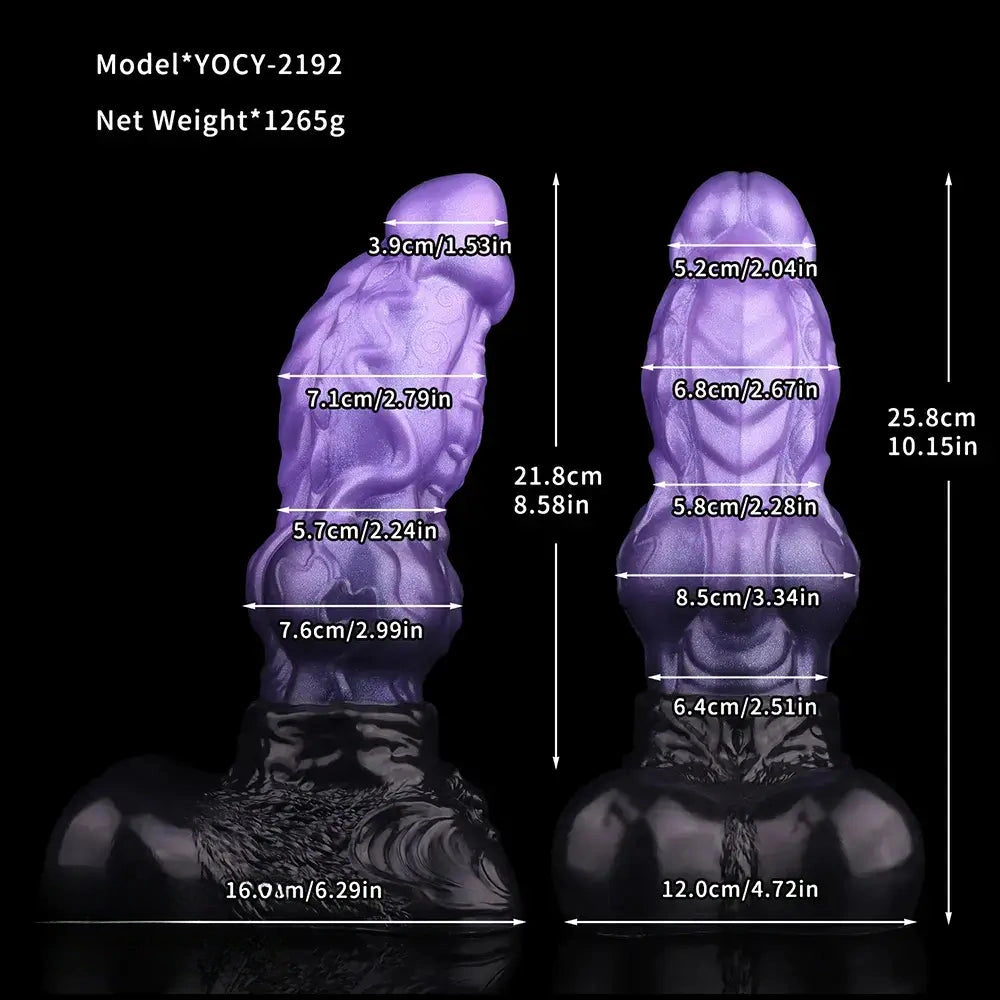 10.15in Dual Density Silicone Knot Monster Dildo G-Spot Anal Love Gift