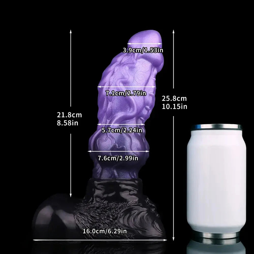 10.15in Dual Density Silicone Knot Monster Dildo G-Spot Anal Love Gift