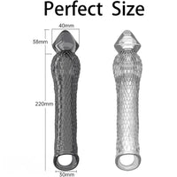 10.16in Penis Cocking Realistic Dildo Penis Sleeve For Girth Enhance Sleeve