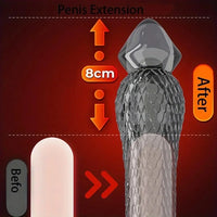 10.16in Penis Cocking Realistic Dildo Penis Sleeve For Girth Enhance Sleeve