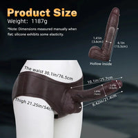 10.1in Hollow Strap on Dildo Panty For G-Spot Vaginal & Anal Stimulation