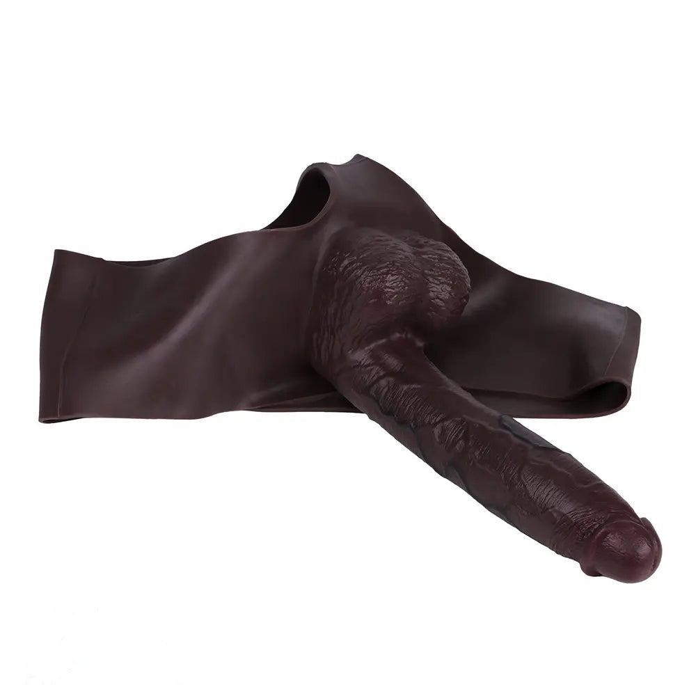 10.1in Hollow Strap on Dildo Panty For G-Spot Vaginal & Anal Stimulation