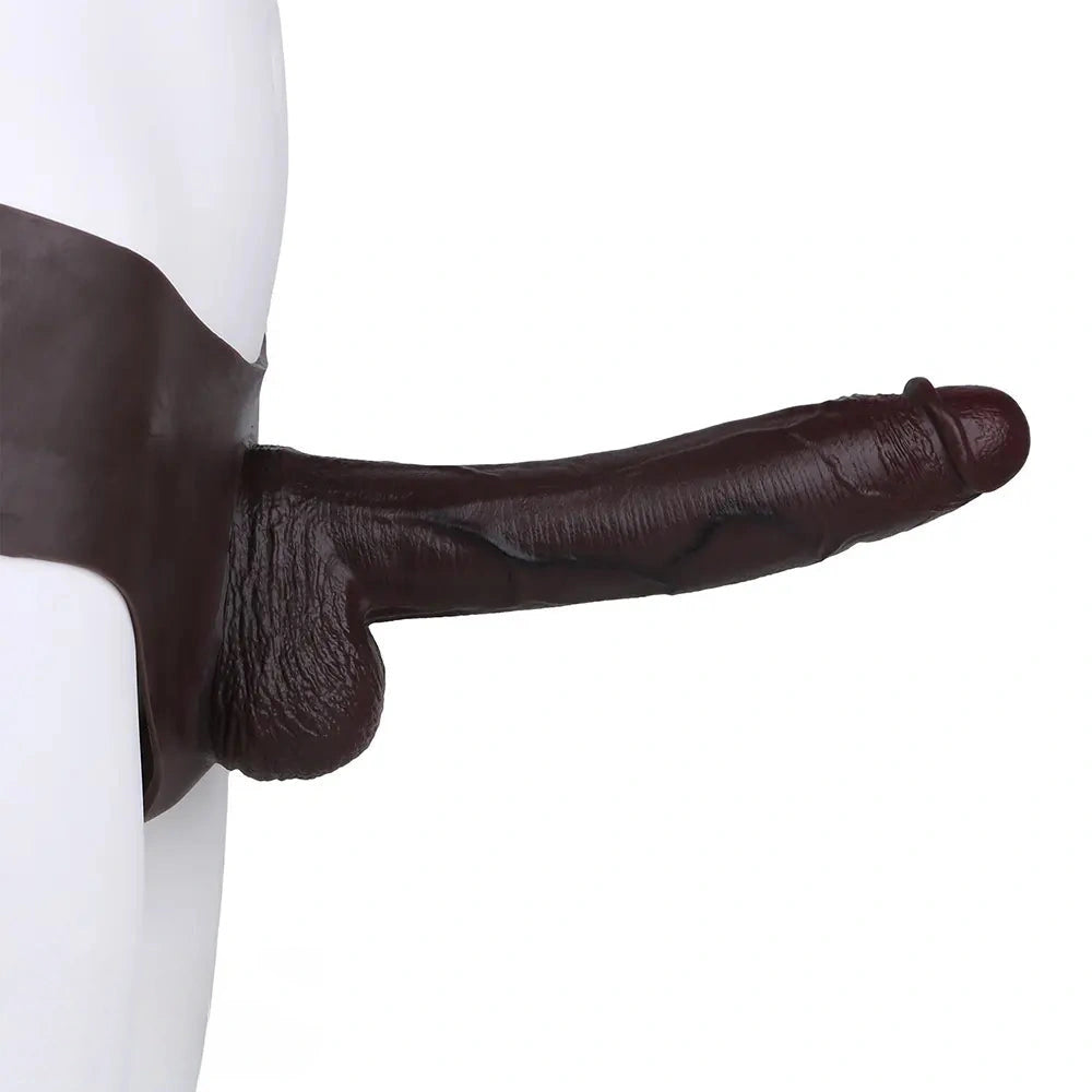 10.1in Hollow Strap on Dildo Panty For G-Spot Vaginal & Anal Stimulation