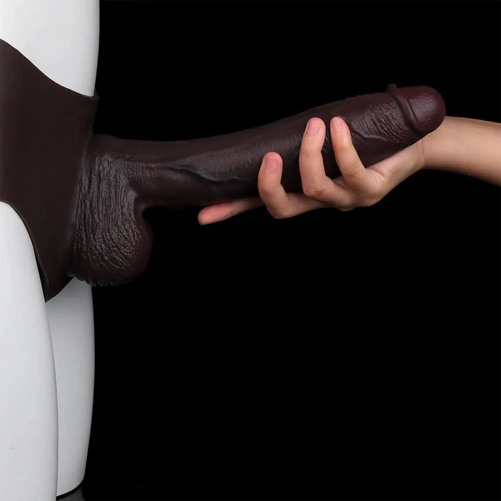 10.1in Hollow Strap on Dildo Panty For G-Spot Vaginal & Anal Stimulation