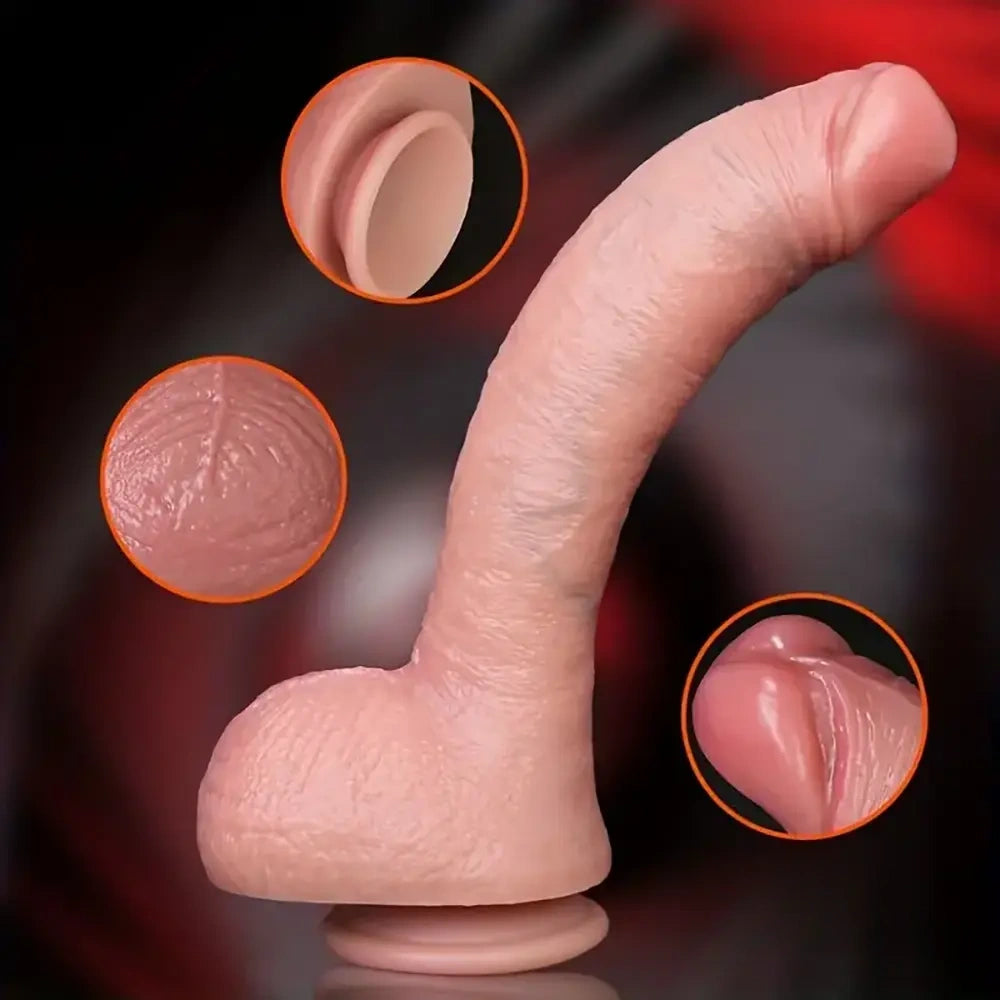 10.1in Realistic Large Silicone Soft Anal Dildo For Adult Couple Flirting