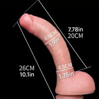 10.1in Realistic Large Silicone Soft Anal Dildo For Adult Couple Flirting