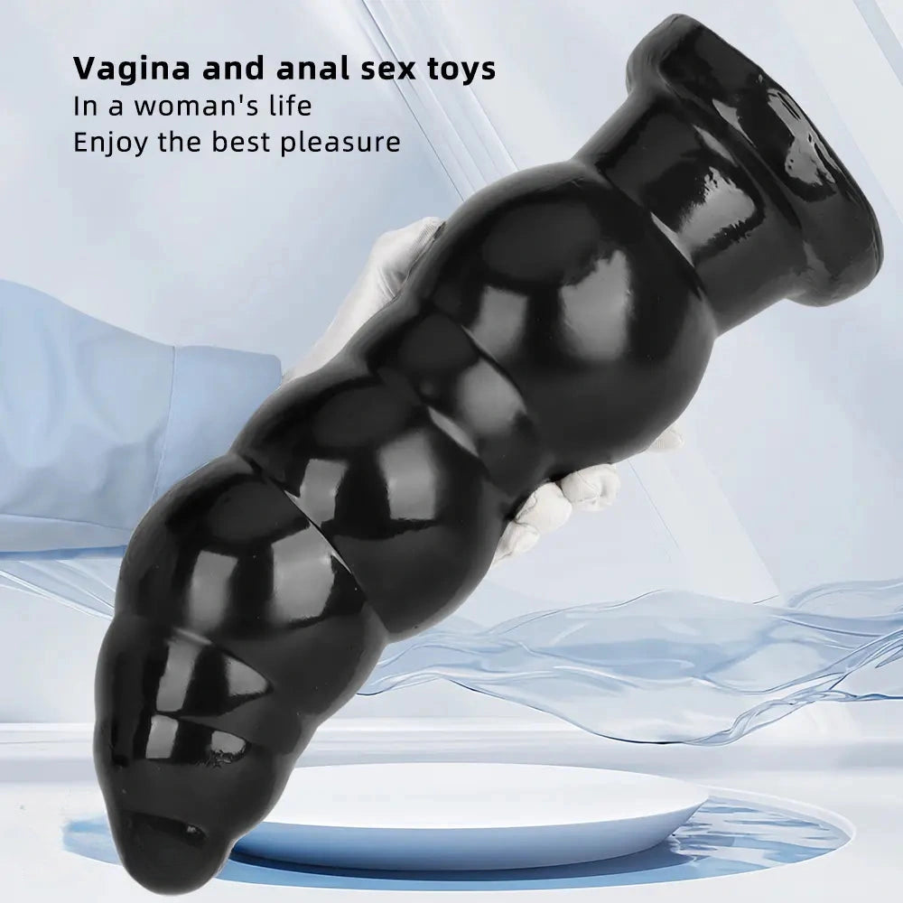 10.23in 14.56in Giant Penis Butt Plug Small Head PVC Fantasy Thick Dildo
