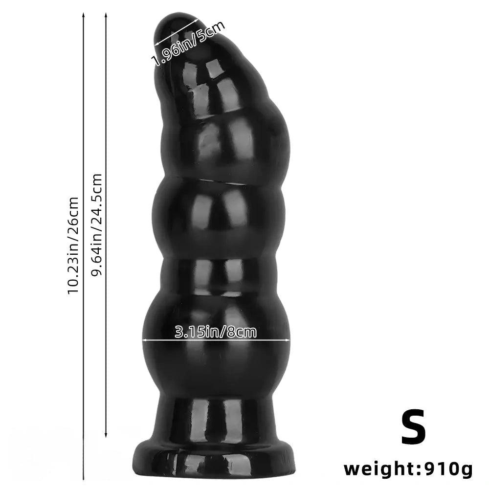 10.23in 14.56in Giant Penis Butt Plug Small Head PVC Fantasy Thick Dildo