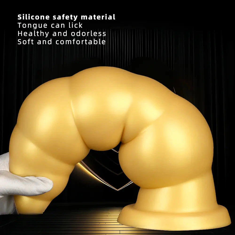 10.23in 14.56in Giant Penis Butt Plug Small Head Silicone Soft Thick Dildo