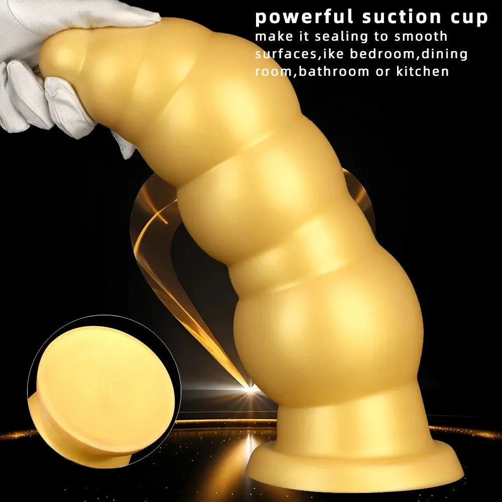 10.23in 14.56in Giant Penis Butt Plug Small Head Silicone Soft Thick Dildo