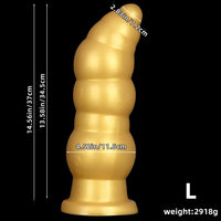 10.23in 14.56in Giant Penis Butt Plug Small Head Silicone Soft Thick Dildo