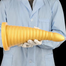 10.23in 14.56in Large Thread Gold Silicone Pagoda Thick Large Anal Plug Dildo