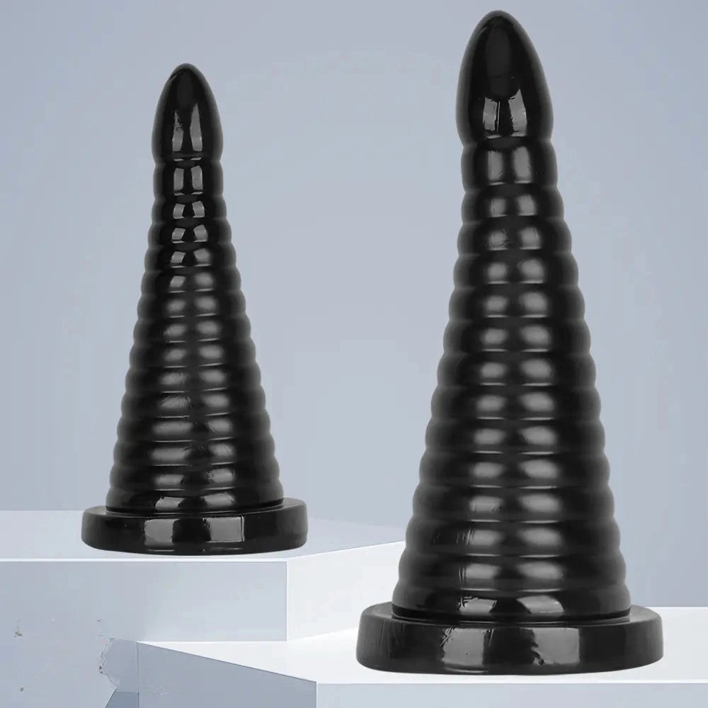 10.23in 14.56in Large Thread PVC Pagoda Thick Large Anal Plug Dildo
