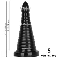 10.23in 14.56in Large Thread PVC Pagoda Thick Large Anal Plug Dildo