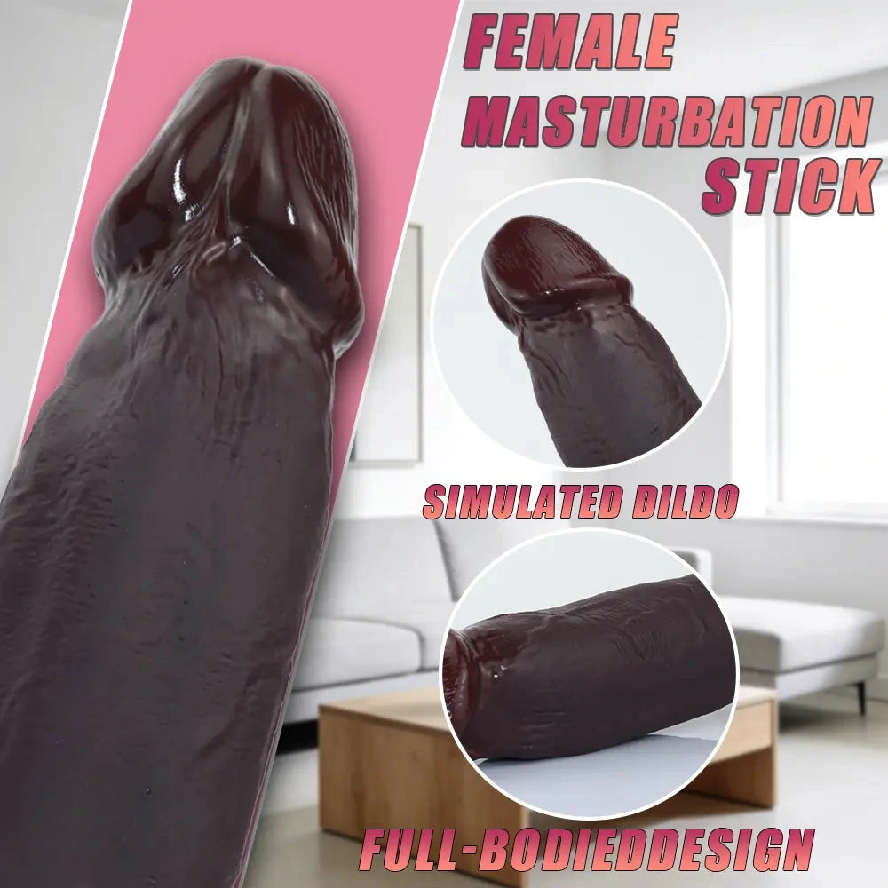 10.23in Big Realistic Skin Silicone Soft Dildo Meaty Feeling G-Spot Stimulator
