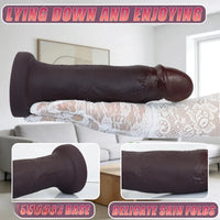 10.23in Big Realistic Skin Silicone Soft Dildo Meaty Feeling G-Spot Stimulator