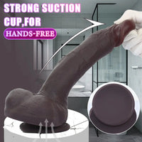 10.23in Double Layer Silicone Big Dildo With Strong Suction Cup Sex Toy