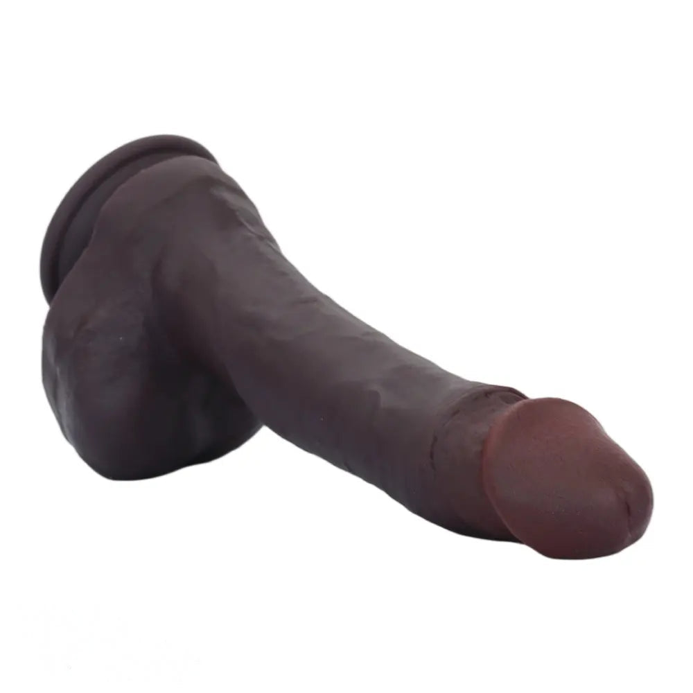 10.23in Double Layer Silicone Big Dildo With Strong Suction Cup Sex Toy