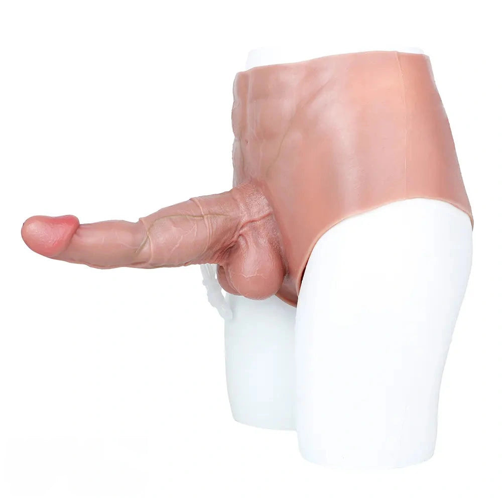 10.23in Ejaculating Dildo Pants Solid Lifelike Wearable G Spot Dildo Panty